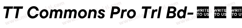 TT Commons Pro Trl Bd字体转换